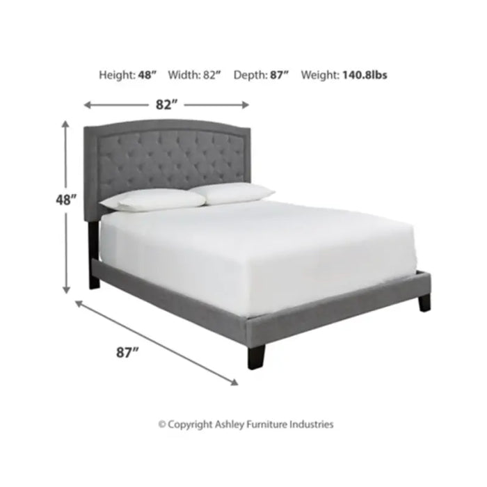 Vintasso King Upholstered Headboard/Footboard/Roll Slats