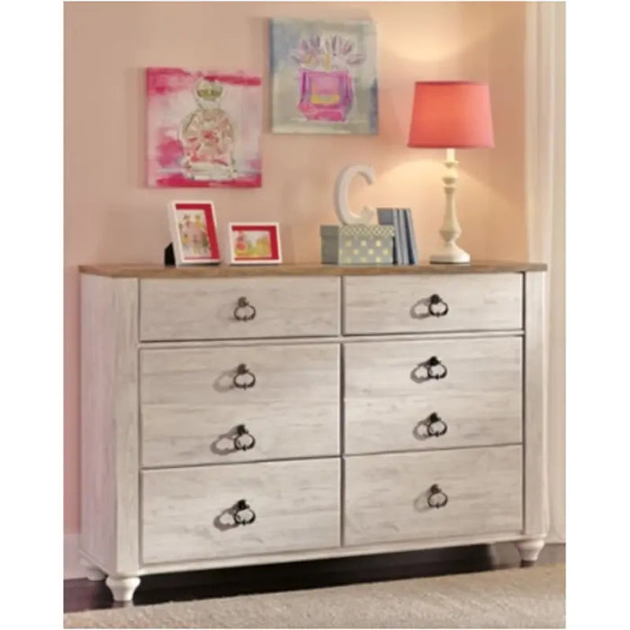 Willowton - Whitewash Dresser