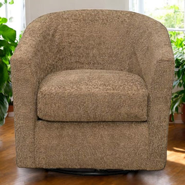 Lenox Taupe Barrel Chair - Dream Decor