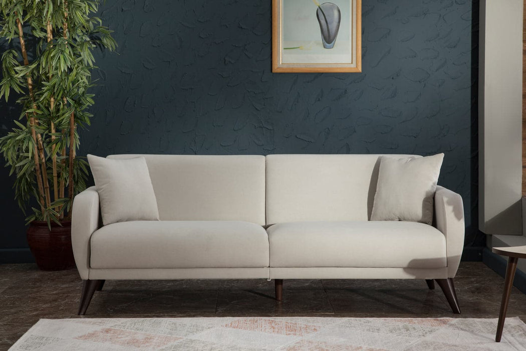 Contemporary Charcoal Flexy Sofa for Apartments and Dorms