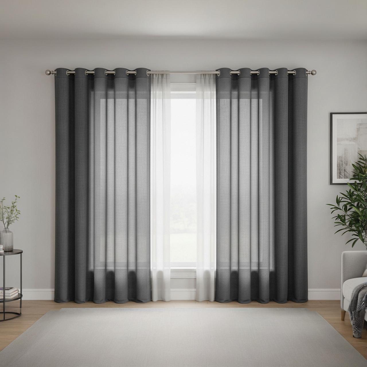 Lonnie Sheer Metallic Grommet Panel