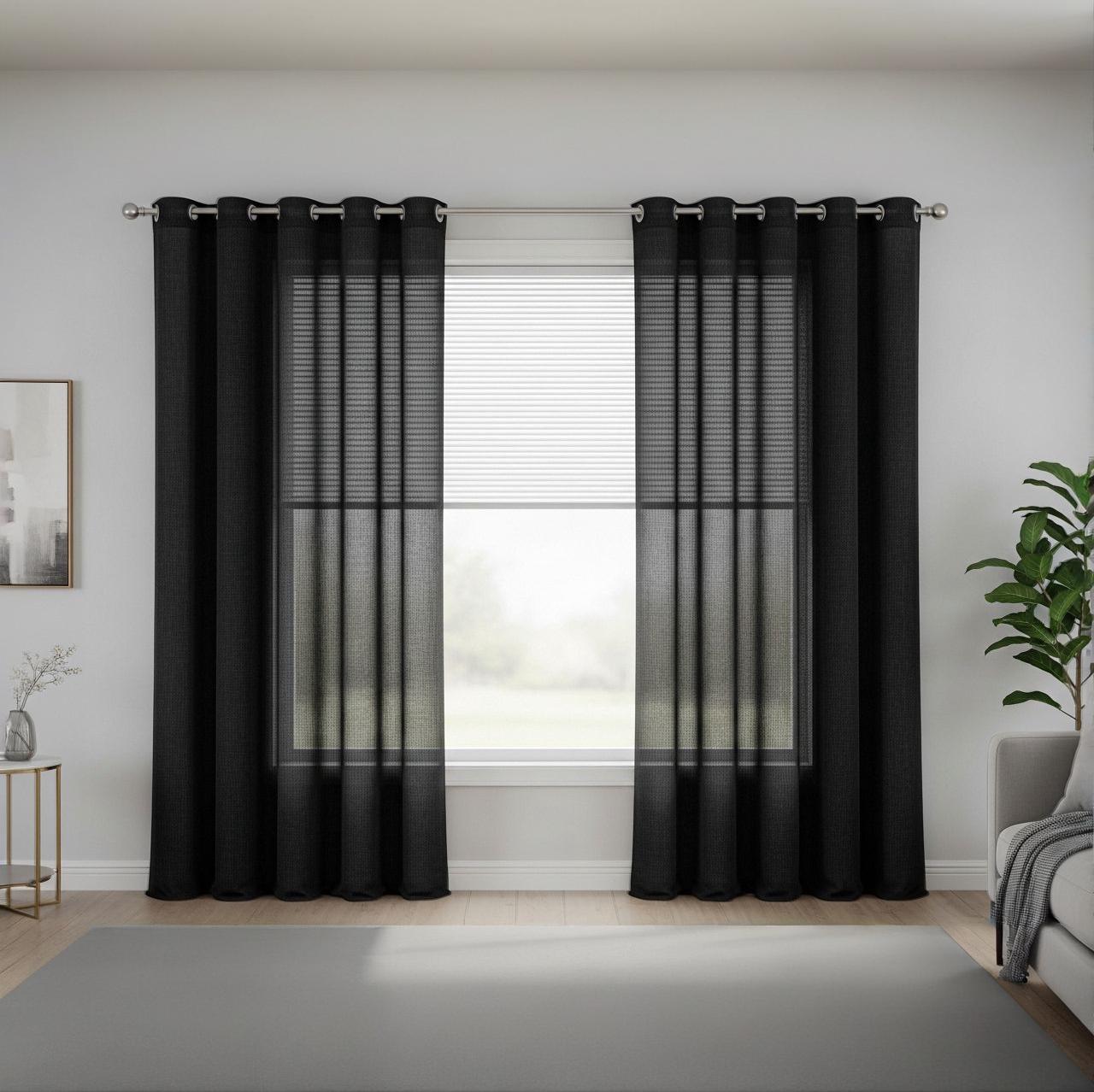 Lonnie Sheer Metallic Grommet Panel