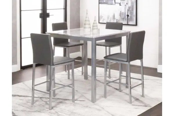 Brynn 5 Pc. Faux Marble Dining Set