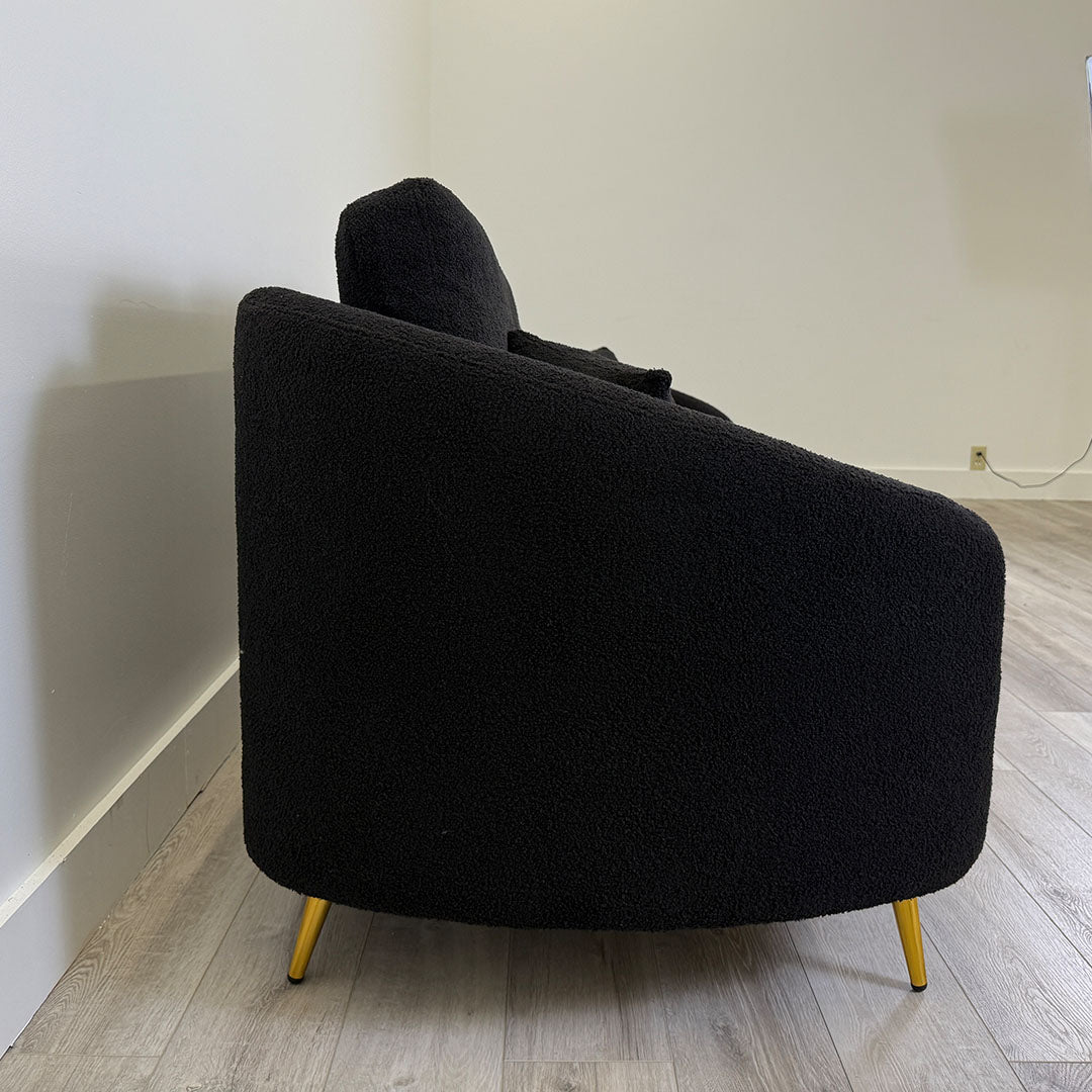 black formosa sofa- side view 3