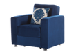 Elegant Armchair Royal Blue Upholstery