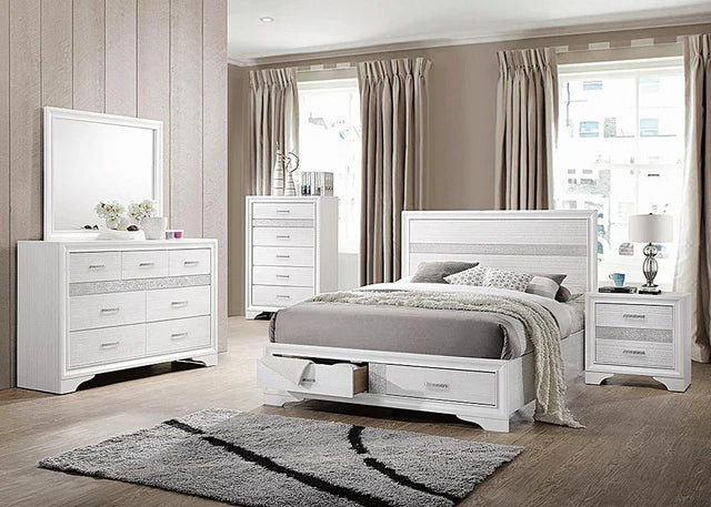 Miranda White Platform Storage Bedroom