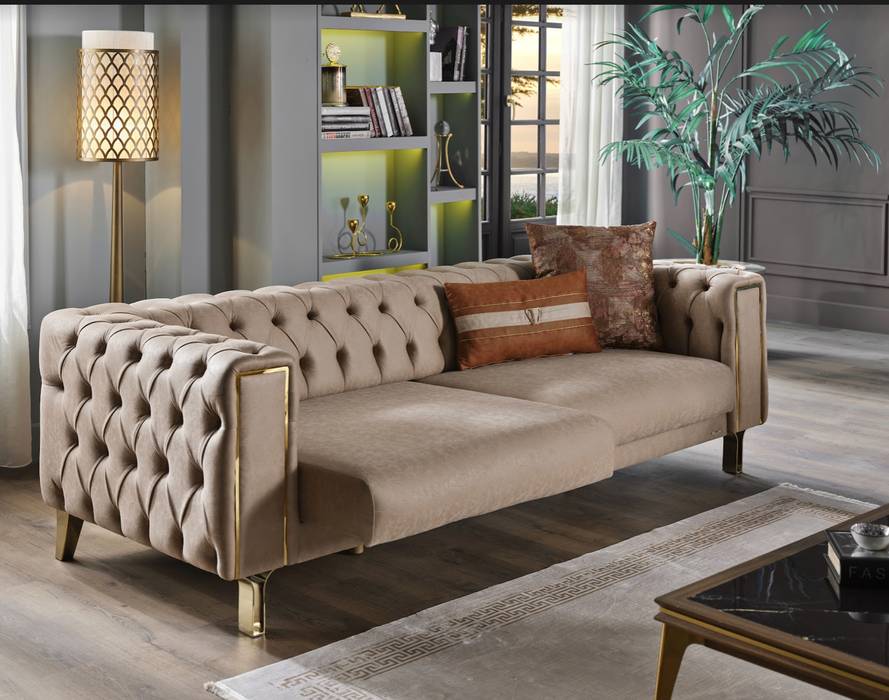 Montego Sofa: Modern Features and Earthy Hues for Sophistication