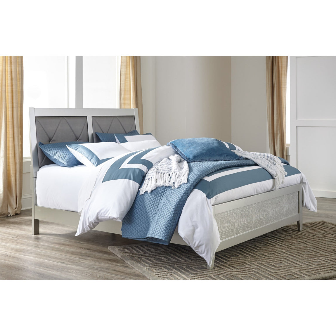 Olivet Upholstered Panel Bedroom - Dream Decor