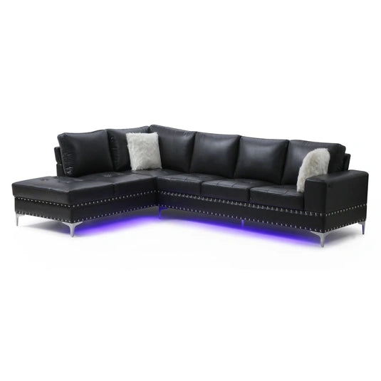 Blanche Sectional Sofa w/Led & USB