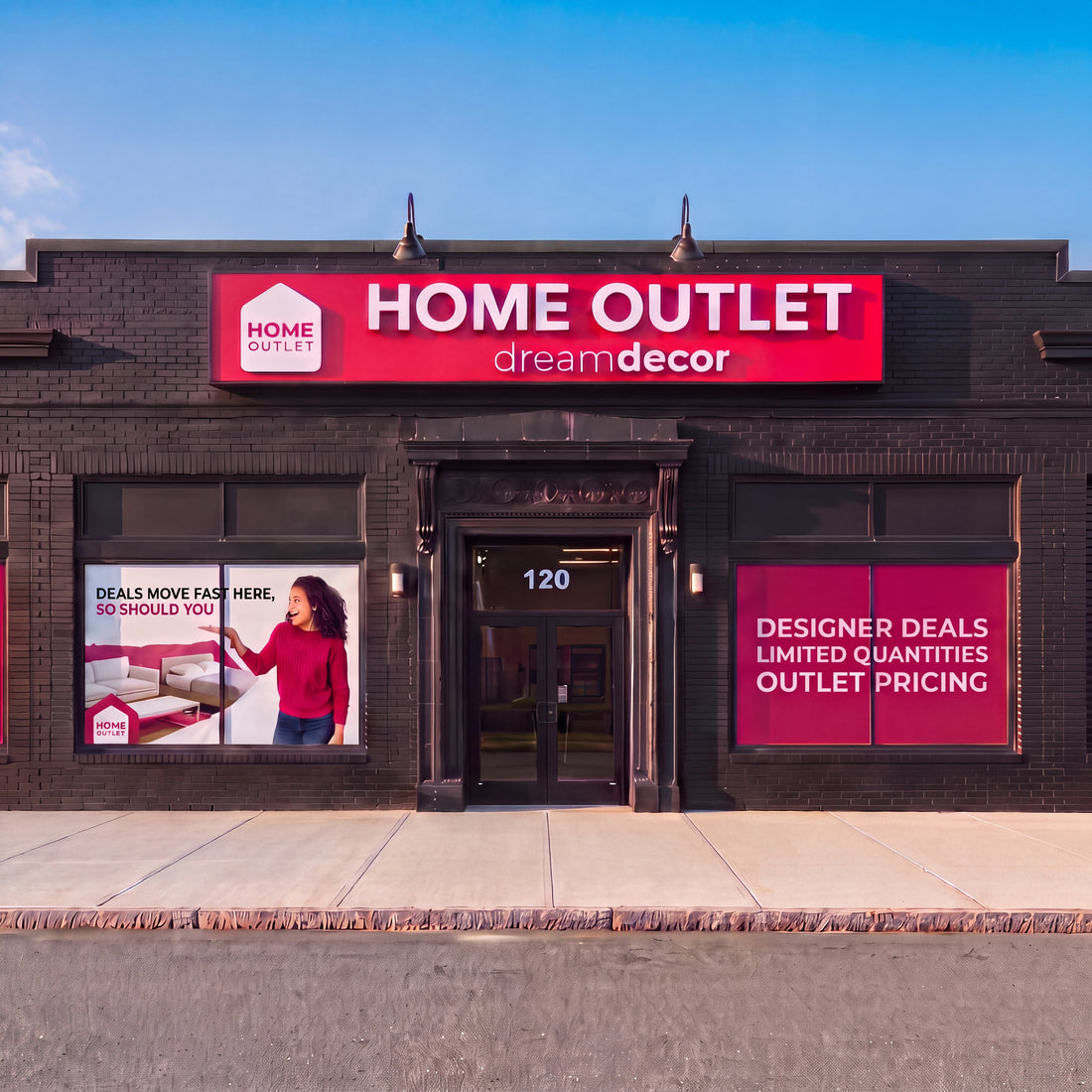 The Dream Decor Home Outlet storefront at 120 Memorial Ave, West Springfield