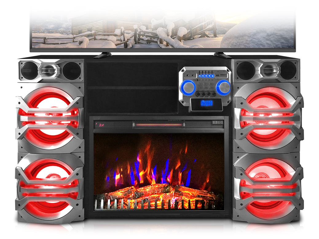 Fireplace w/ Built In Speaker - Dream Decor