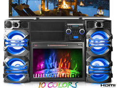 Fireplace w/ Built In Speaker - Dream Decor