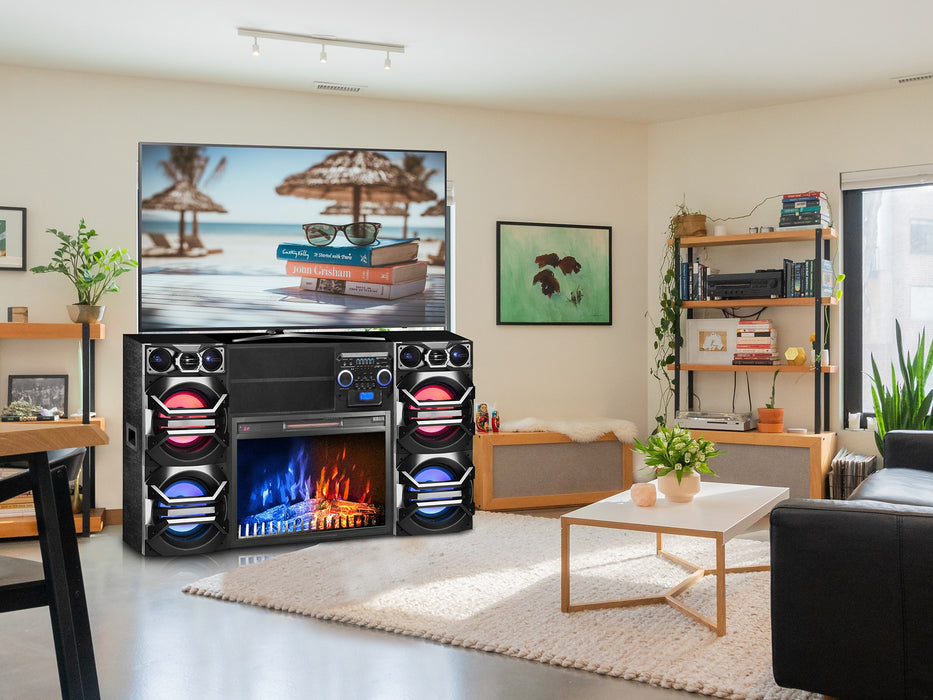 Fireplace w/ Built In Speaker