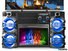 Fireplace w/ Built In Speaker - Dream Decor
