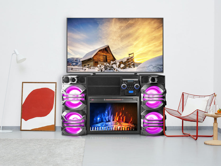 Fireplace w/ Built In Speaker