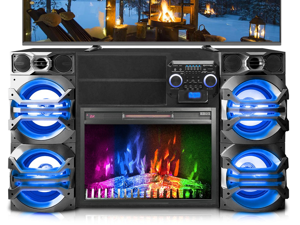 Fireplace w/ Built In Speaker - Dream Decor